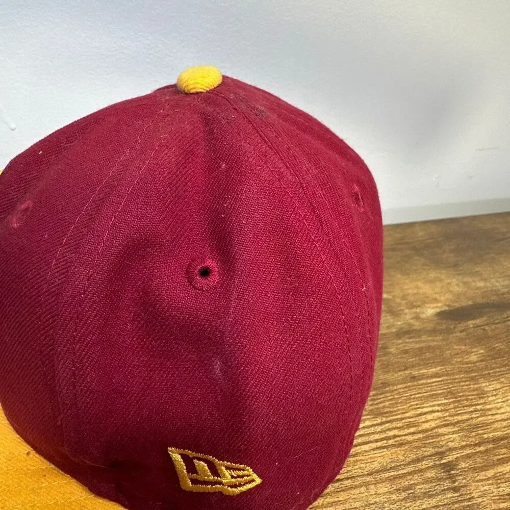 Washington Redskins Hat New Era‎ 59Fifty NFL SnapBack Fitted 6 3/8 Burgundy Gold